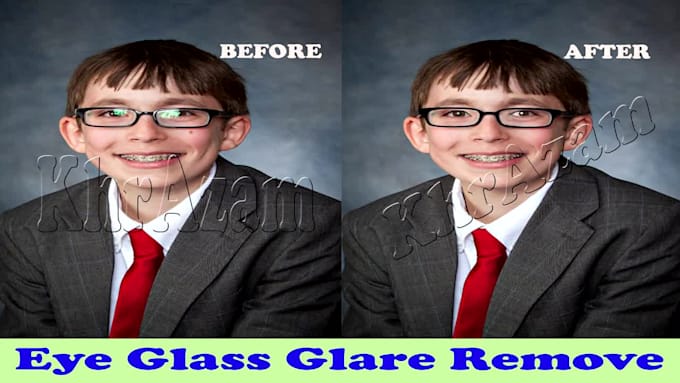 remove eye glass glare from your photo