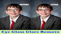 remove eye glass glare from your photo