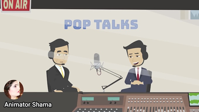 create an animated podcast video for you