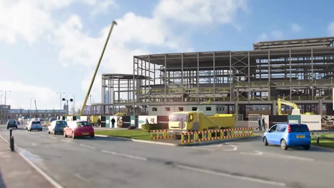 create 4d bim construction sequence animation and site logistics simulation