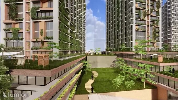 design house exterior model, 3d rendering, walkthrough