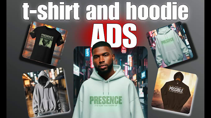 create scroll stopping tshirt and hoodie video ads for streetwear clothing brand