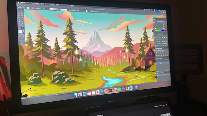 create trendy vector illustration or background
