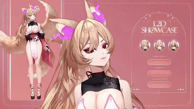 design and rig live2d model, 2d rigging, live2d vtuber model, vtuber commission