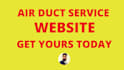 do air duct service or cleaning website with fb page