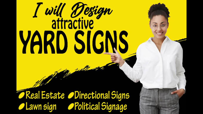 do real estate sign, yard sign design