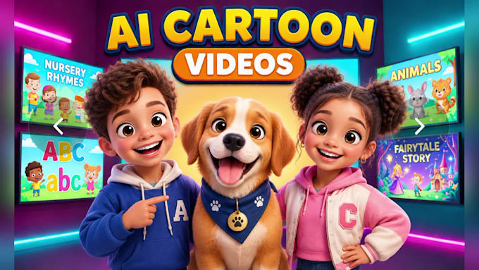 create stunning 3d ai cartoon animation, animated stories and youtube videos