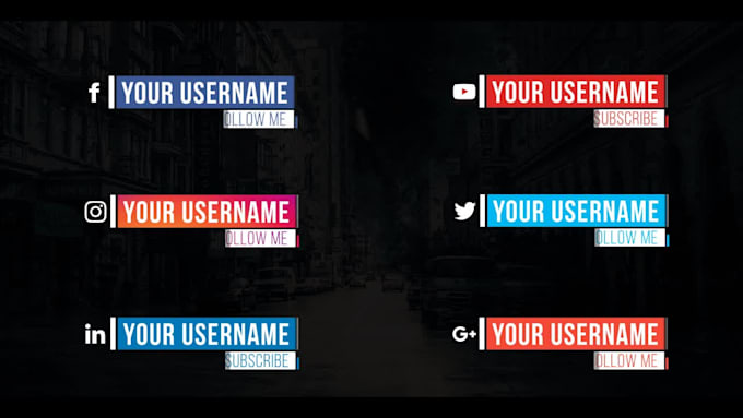 create social media lower third for your video