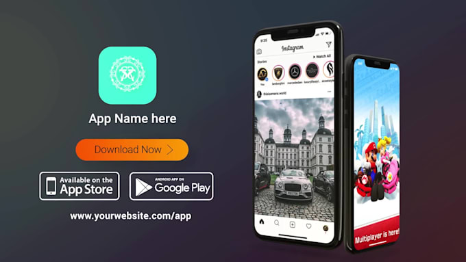 create mobile app promo and website preview promo video