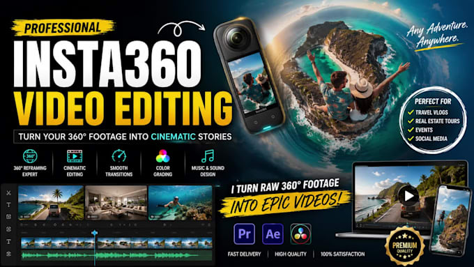 stitch and professionally edit your insta360 videos