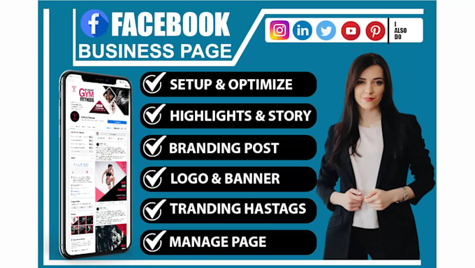 Create and setup facebook business page, all social media by Shopify ...