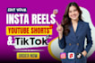 do video editing for instagram reels, youtube shorts and tiktok edits