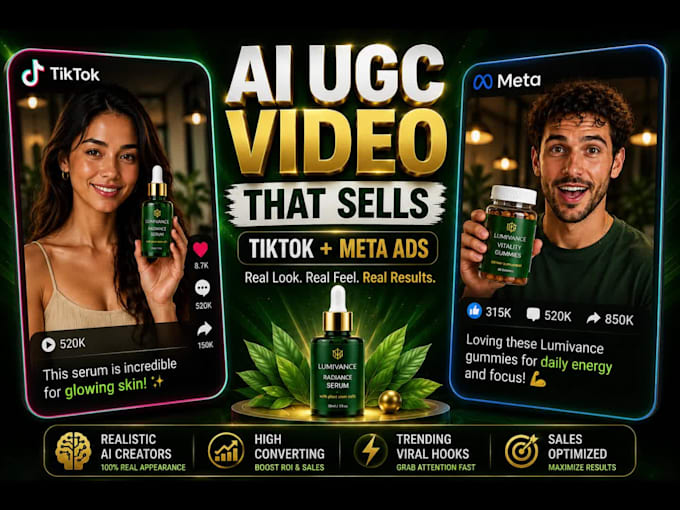 create ai ugc video ads, realistic ugc, tiktok ai ugc ads