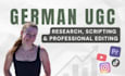 create female german ugc video ads and professional scripting