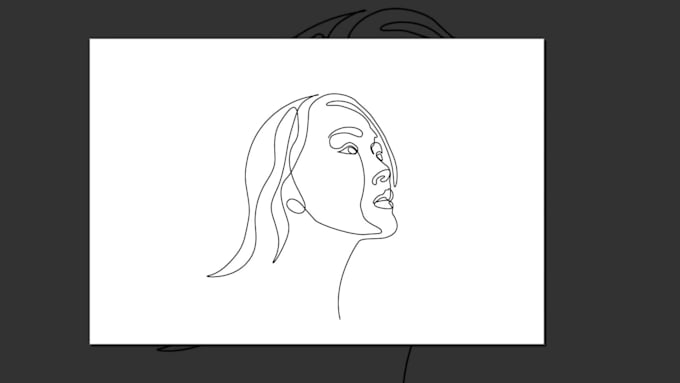 make a simple line art caricature or portrait