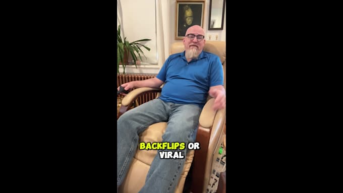 create middle age male ugc video ads