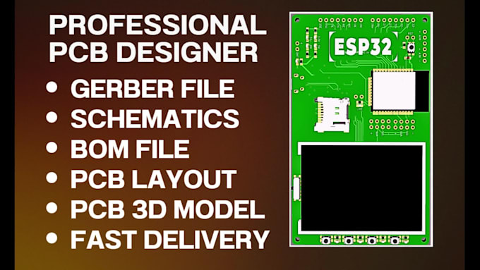 make pcb schematics, design, and pcb 3d model