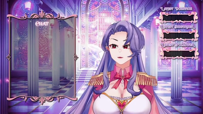 create cute animated vtuber overlays for twitch