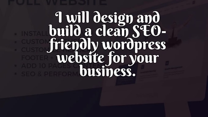 build clean wordpress website for your business