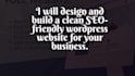 build clean wordpress website for your business