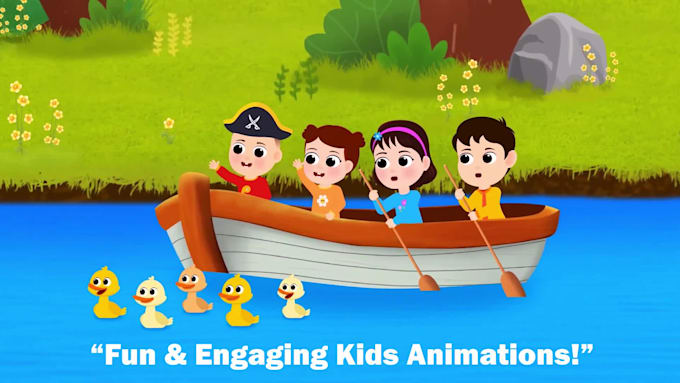 create custom 2d cartoon animations for kids stories