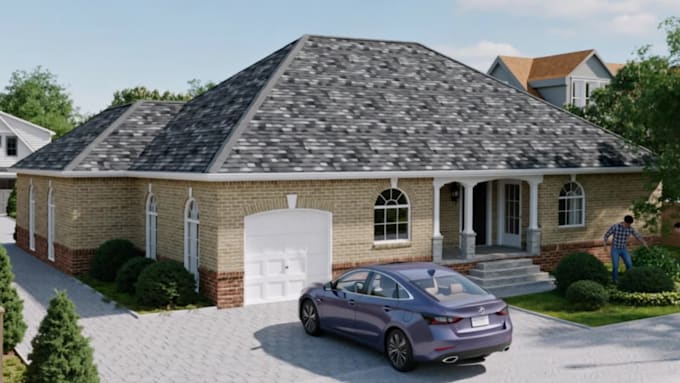 beautiful and realistic exterior rendering for you