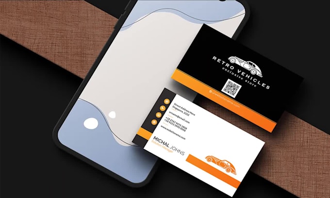create a luxury professional business card with qr code