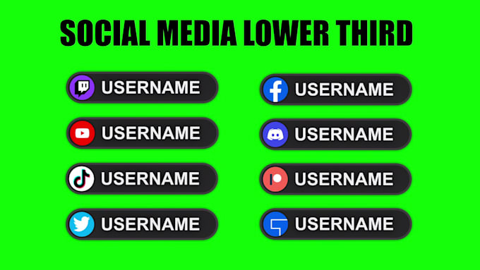 create social media lower third animation