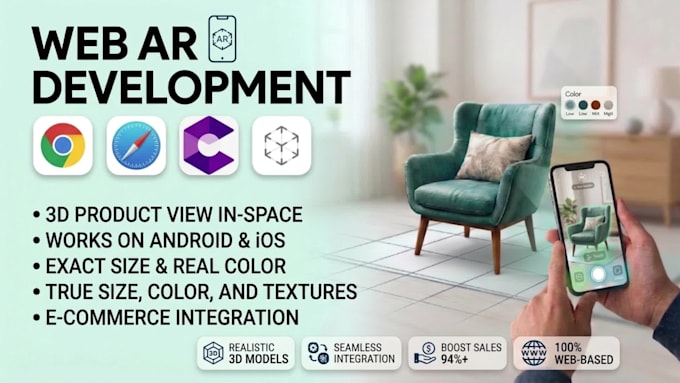 create a webar augmented reality 3d experience for android and ios