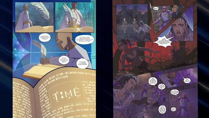 draw custom comic or manga page from your script
