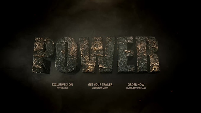 create epic cinematic 3d trailer logo reveal video animation