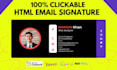 create clickable HTML email signature, outlook, gmail, mac signature