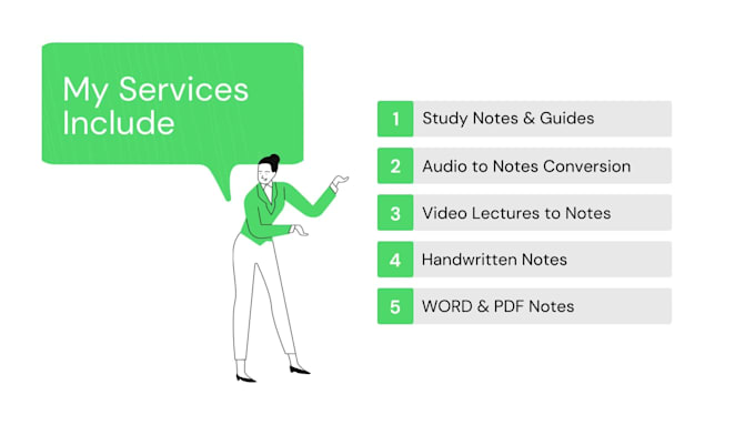 make study notes and study guides for all courses