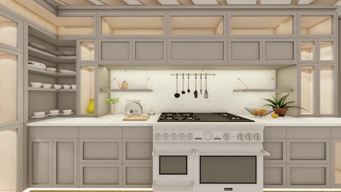 create 3d interior and exterior design with realistic architectural rendering