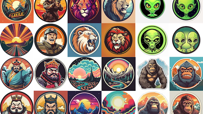 Create graphic sticker, logo by midjourney ai image art generator by ...