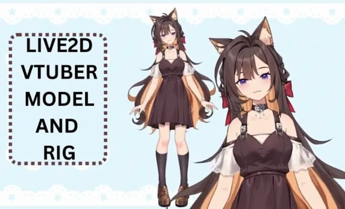 create custom 2d vtuber model, live2d rigging, vtuber avatar for twitch stream