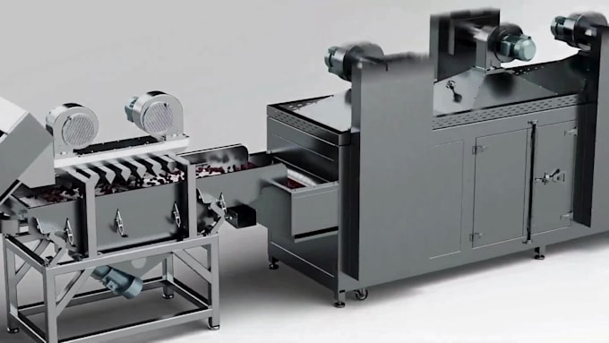 do 3d industrial product animation manufacturing process production line video