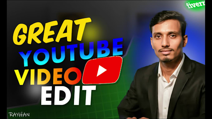 Be your argent youtube video editor by Rayhan_editor_ | Fiverr