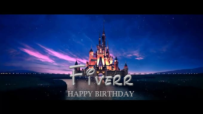 create a happy birthday video of the disney intro