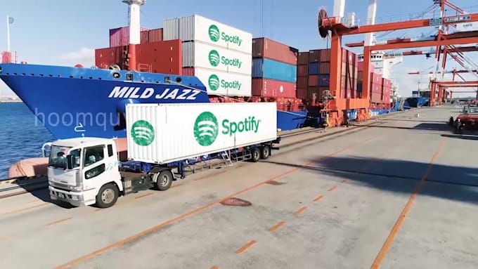 put your logo or website on container truck