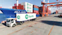 put your logo or website on container truck