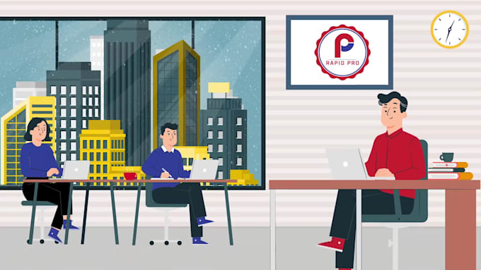 create premium custom 2d animated explainer video in 24 hour