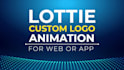 create custom lottie logo animation for website or app