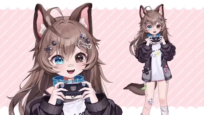 design and rig live2d vtuber model, vtuber rigging,live2d model, 2d vtuber model