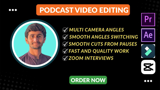 edit podcast videos for youtube, reels and shorts