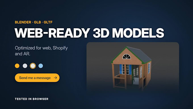 create optimized 3d product models for web glb gltf blender