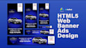 create animated GIF banner or html5 google ads banner
