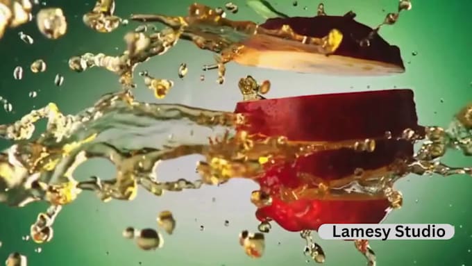 create 3d water simulation, fluid and particle simulation, 3d beverage animation