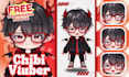 anime chibi vtuber, chibi pngtuber model and live2d rigging for streamers