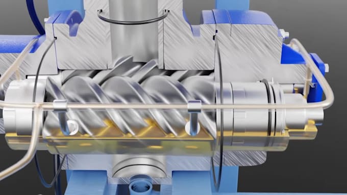 do engineering explainer video technical 3d animation industrial product design